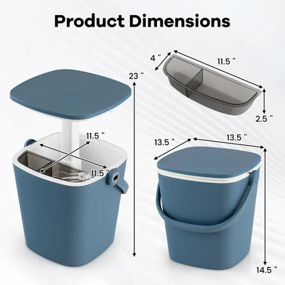 3-in-1 Outdoor Bar & Cooler Table – Adjustable-Height Ice Chest with Rattan-Style Finish, Drainage Plug & 4/8/10-Gallon Capacity, Perfect for Pool Parties, Patios & Backyard Entertaining