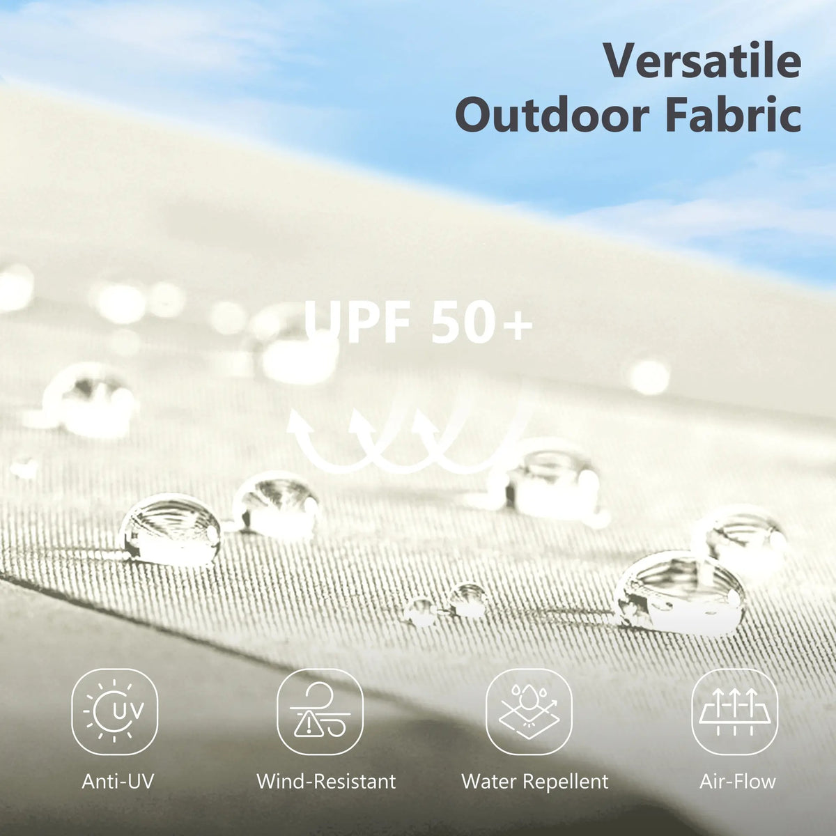 7ft Patio Beach Umbrella with Fringe, UPF 50+ Canopy, 8 High Wind Proof Fiberglass Ribs, Fully Assembled, Carry Bag Available Outdoor Aesthetic Round