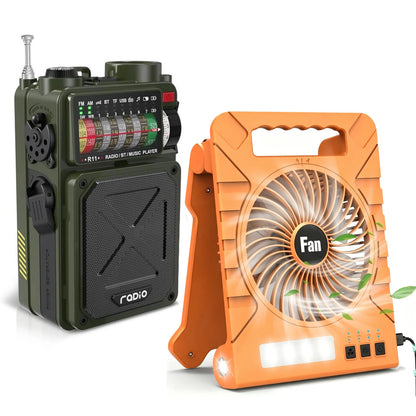 4000mAh NOAA Weather Emergency Radio, AM/FM/WB/SW, Bluetooth, Flashlight, SOS & Solar Power for Hurricane Preparedness & Outdoor Survival Springtok Audio Portable winter storm