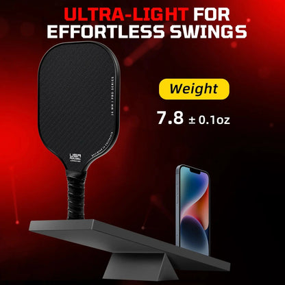 Pickleball Paddles Set, USA Pickleball/USAPA Approved Lightweight Pickleball Rackets with 4 Balls & 1 Bag, Designed in California for Premium Control - Perfect for Family & Sports