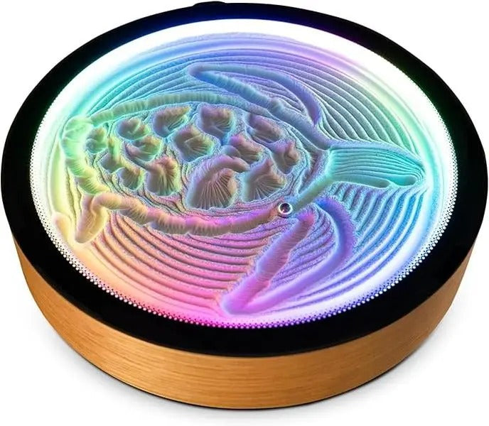 Kinetic Sand Art, Real Bamboo, Zen Stress Relief, iOS and Android Compatible, with Smart LED Lighting